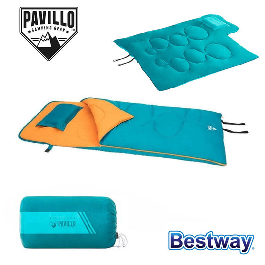 Pavillo Sac de Couchage Confortable avec Oreiller Gonflable 205x90cm Bestway 68101 - حقيبة نوم مريحة مع وسادة هوائية