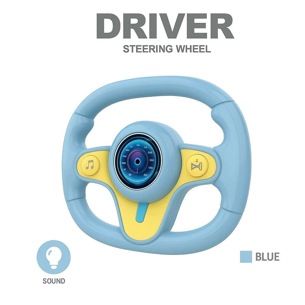 Jouet Volant Interactif pour Enfants KX3702 - لعبة مقود القيادة التفاعلية للأطفال (تعليمية وممتعة)