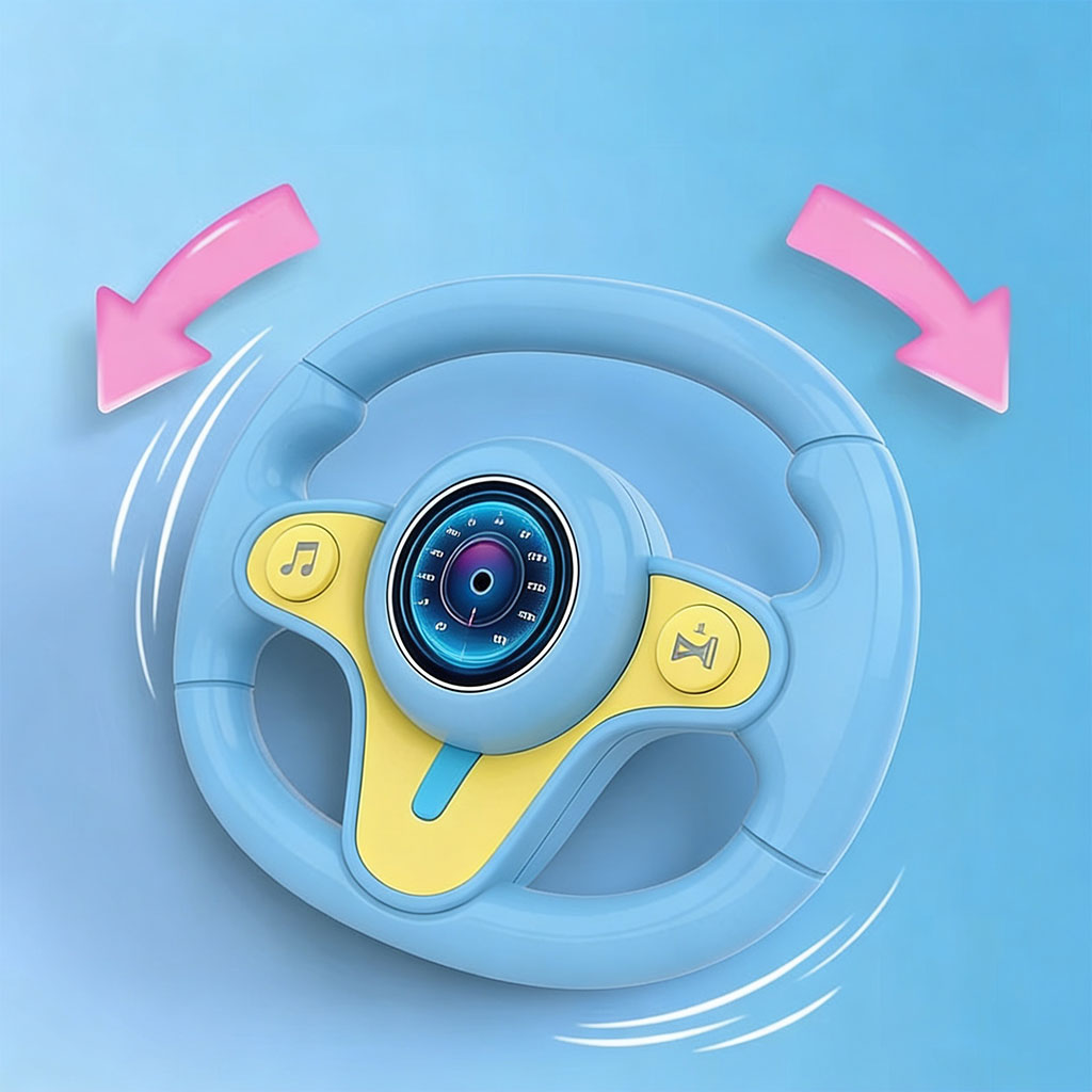 Jouet Volant Interactif pour Enfants KX3702 - لعبة مقود القيادة التفاعلية للأطفال (تعليمية وممتعة)