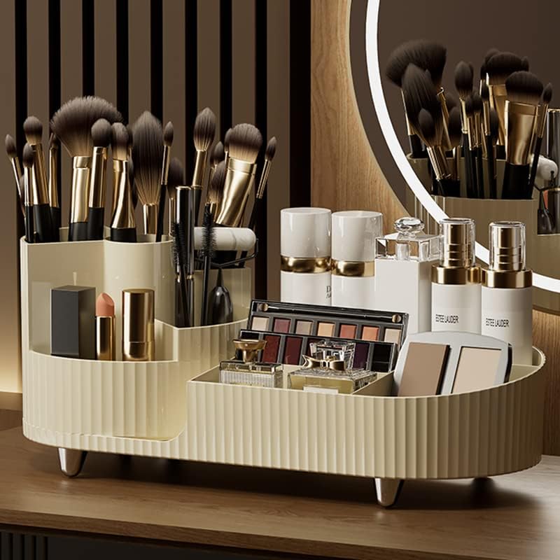 Organisateur de Maquillage Rotatif à 360° Deux Zones - منظم المكياج والأدوات الدوار 360 درجة