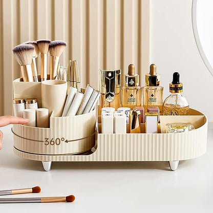 Organisateur de Maquillage Rotatif à 360° Deux Zones - منظم المكياج والأدوات الدوار 360 درجة