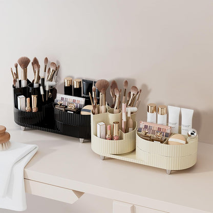 Organisateur de Maquillage Rotatif à 360° Deux Zones - منظم المكياج والأدوات الدوار 360 درجة