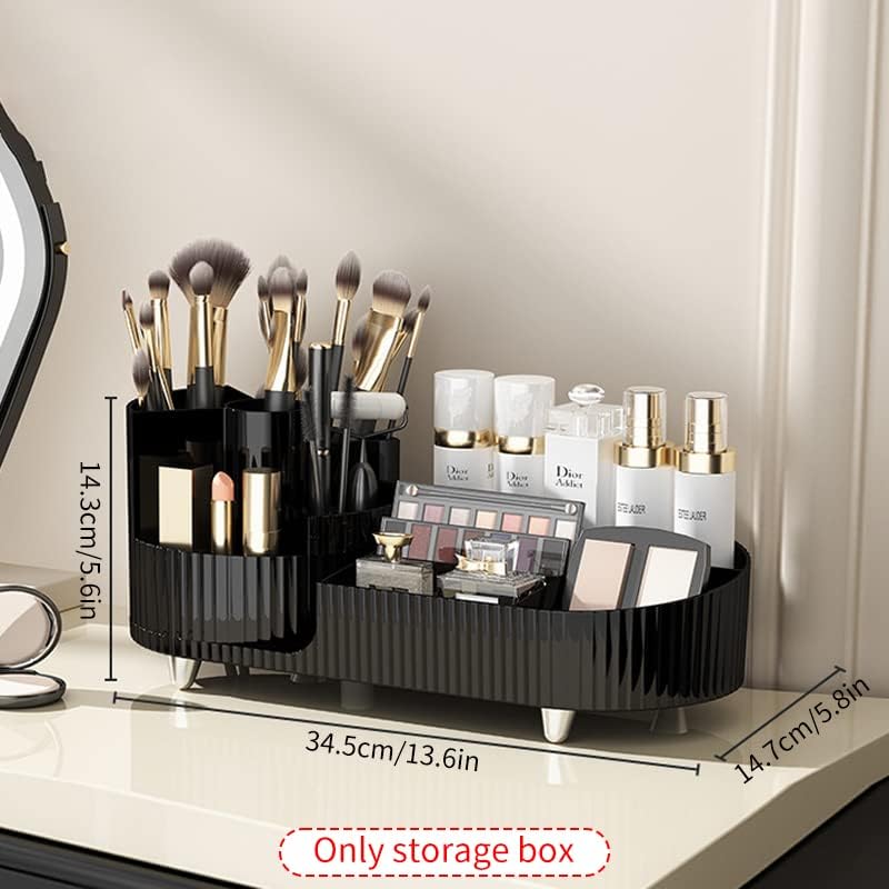 Organisateur de Maquillage Rotatif à 360° Deux Zones - منظم المكياج والأدوات الدوار 360 درجة
