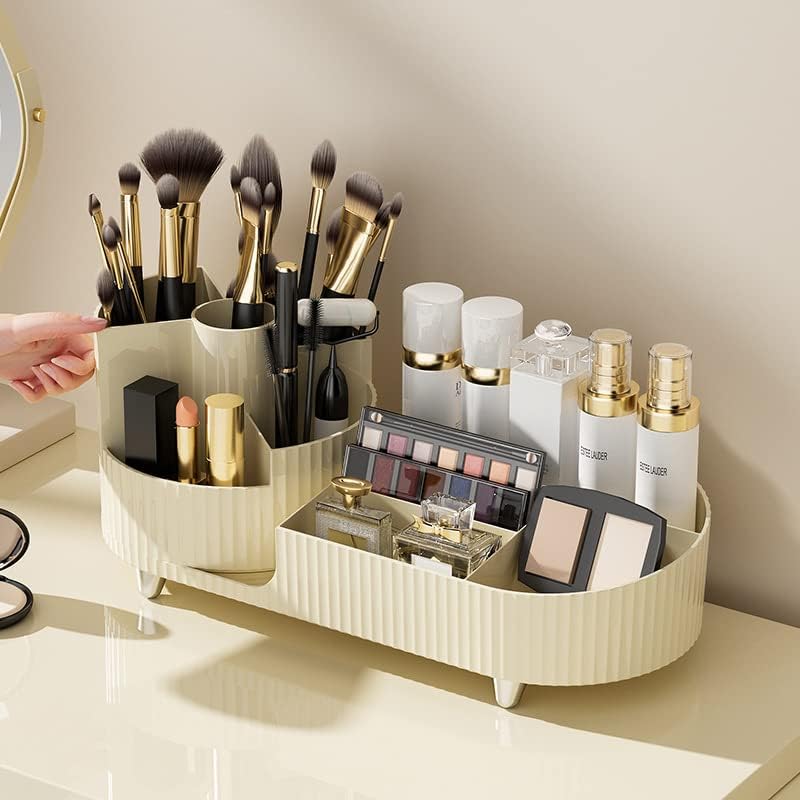 Organisateur de Maquillage Rotatif à 360° Deux Zones - منظم المكياج والأدوات الدوار 360 درجة