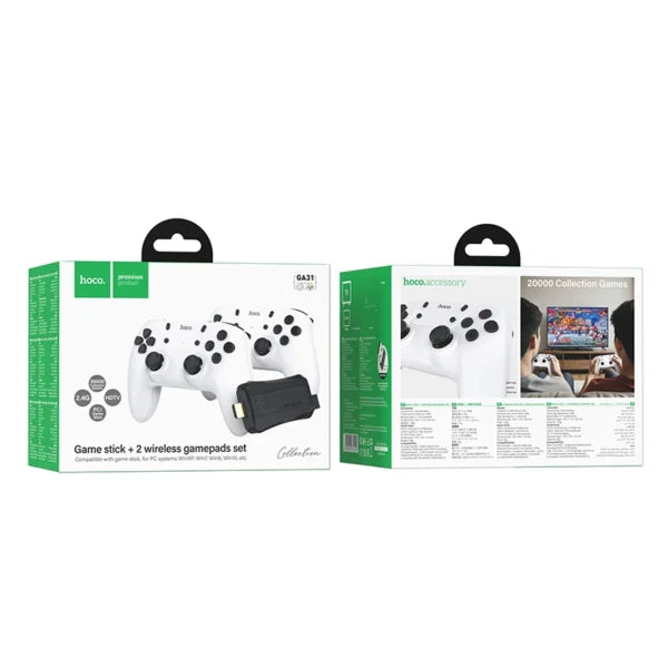 Console Rétro Hoco GA31 – 20 000 Jeux Intégrés avec 2 Manettes Sans Fil - منصة الألعاب الكلاسيكية مع يدين تحكم