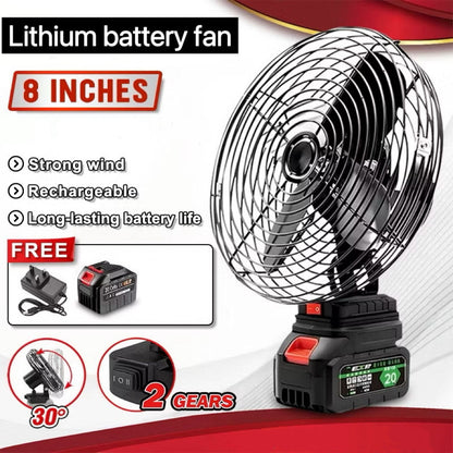 Ventilateur de Table Rechargeable avec Batterie Lithium 24V - مروحة مع بطارية كبيرة قابلة للشحن