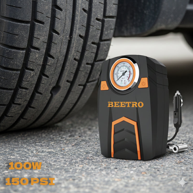 Compresseur de Voiture BEETRO BE0172 150 PSI - مضخة وضاغط الهواء للسيارات بقوة 100 واط