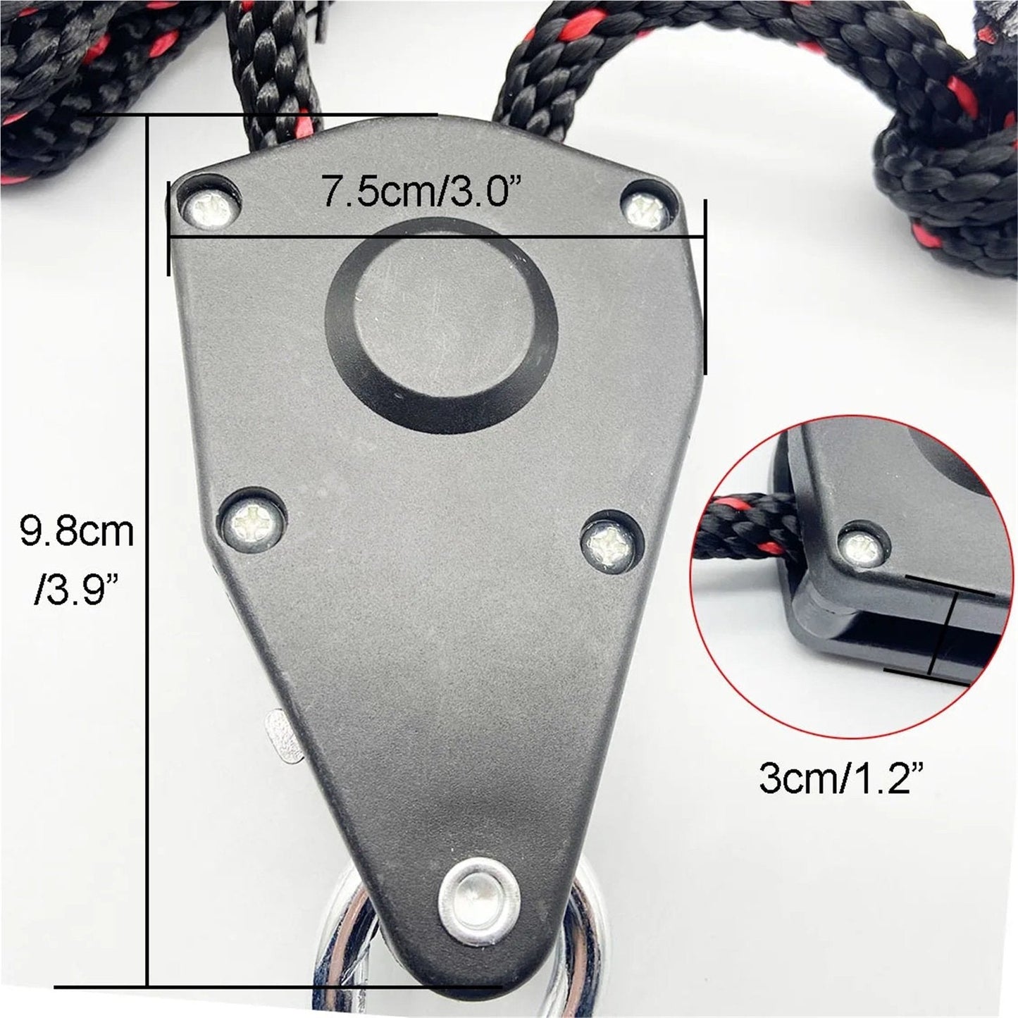 Corde à Cliquet à Poulie Robuste Multi-Usages - حبال بكرة الرافعة شديدة التحمل (قوة رفـع 220 كغ)