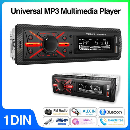 Autoradio MP3 Multimedia Player 1 DIN Bluetooth - جهاز راديو ومشغل وسائط السيارات مزود ببلوتوث