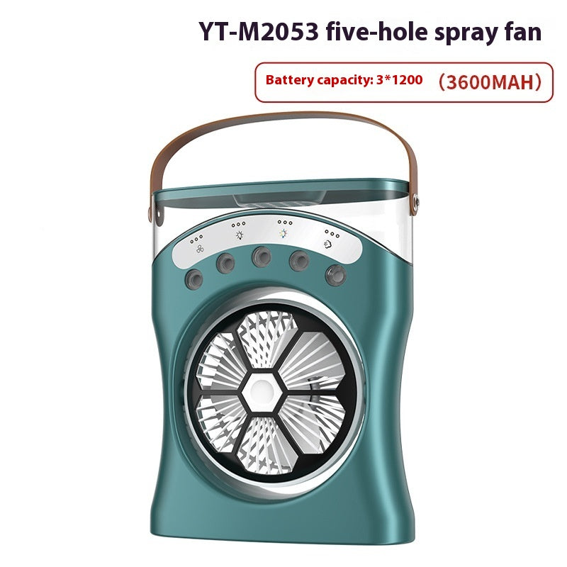 Ventilateur Brumisateur de Bureau Portable USB avec Éclairage - مروحة المكتب الذكية برذاذ الماء والترطيب بـ 3 سرعات