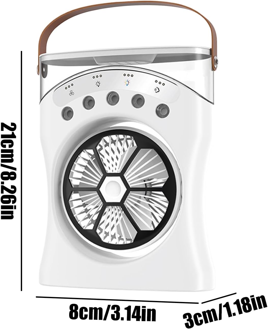 Ventilateur Brumisateur de Bureau Portable USB avec Éclairage - مروحة المكتب الذكية برذاذ الماء والترطيب بـ 3 سرعات