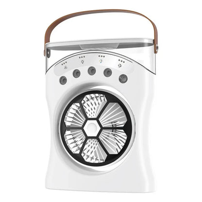 Ventilateur Brumisateur de Bureau Portable USB avec Éclairage - مروحة المكتب الذكية برذاذ الماء والترطيب بـ 3 سرعات
