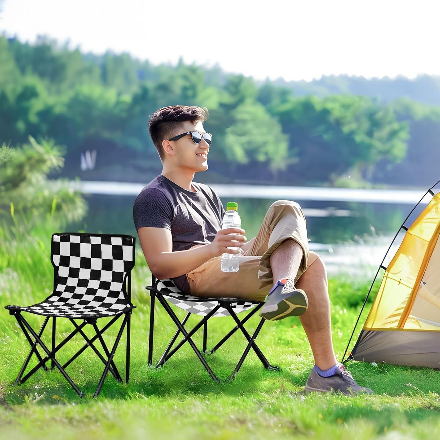 Ensemble de Camping Pliable Table et 2 Chaises Portables - طقم تخييم ونزهات قابل للطي (طاولة + كرسيين)