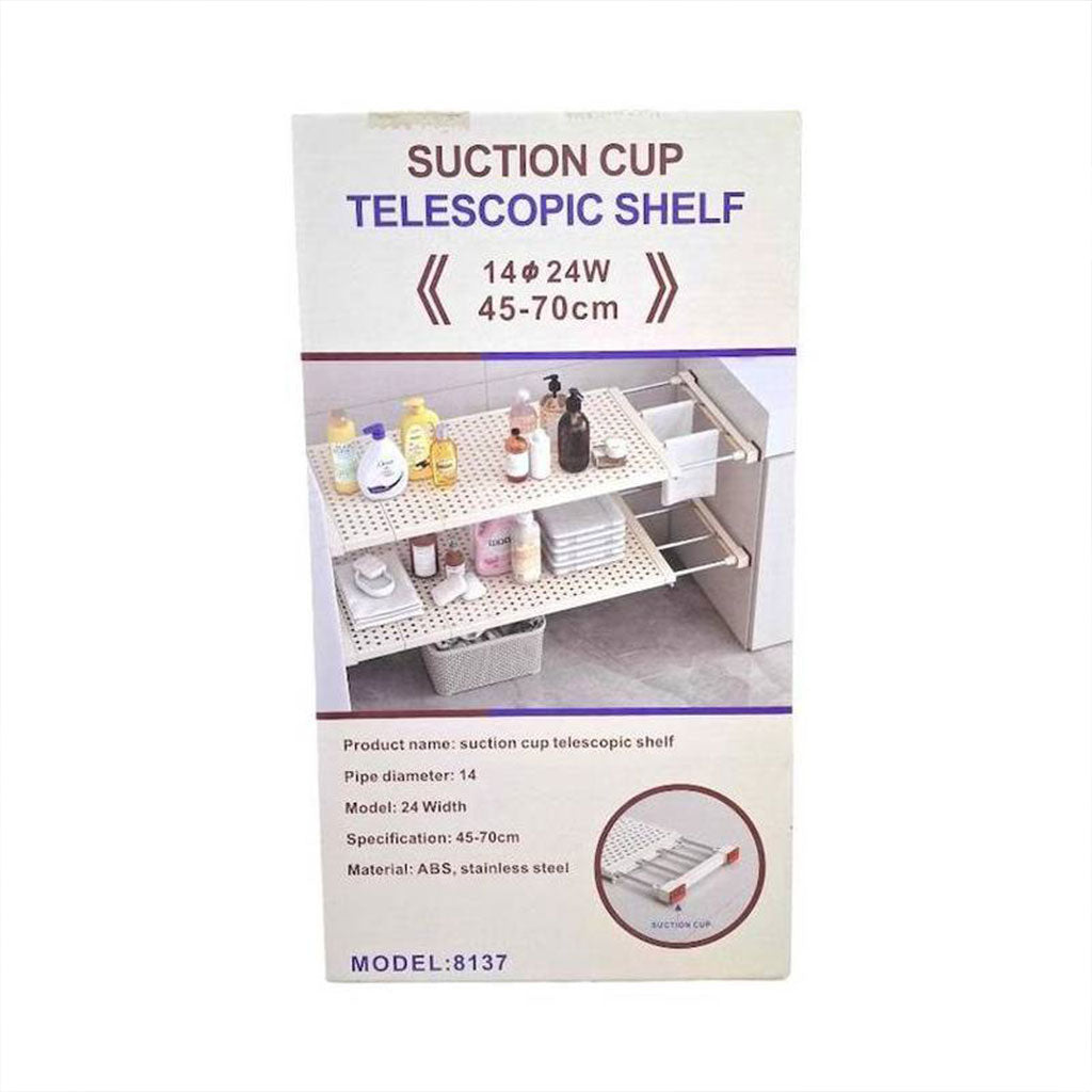 Étagère de placard mural extensible tuyau télescopique 1Pcs - رف خزانة حائط قابل للتمديد مزود بأنبوب تلسكوبي