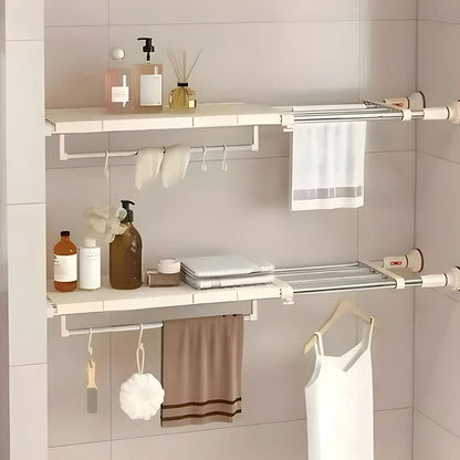 Étagère de placard mural extensible tuyau télescopique 1Pcs - رف خزانة حائط قابل للتمديد مزود بأنبوب تلسكوبي