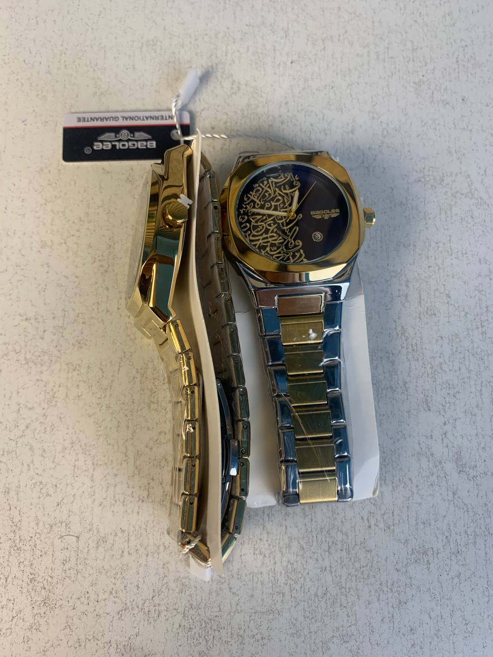 Montre Élégante avec Cadran en Calligraphie Arabe (3D Relief) - ساعة يد كلاسيكية بالخط العربي ثلاثي الأبعاد