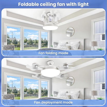 Ventilateur de Plafond LED Drone F4 avec Télécommande et Variateur - مروحة سقف ومصباح بتصميم الدرون مع ريموت كنترول