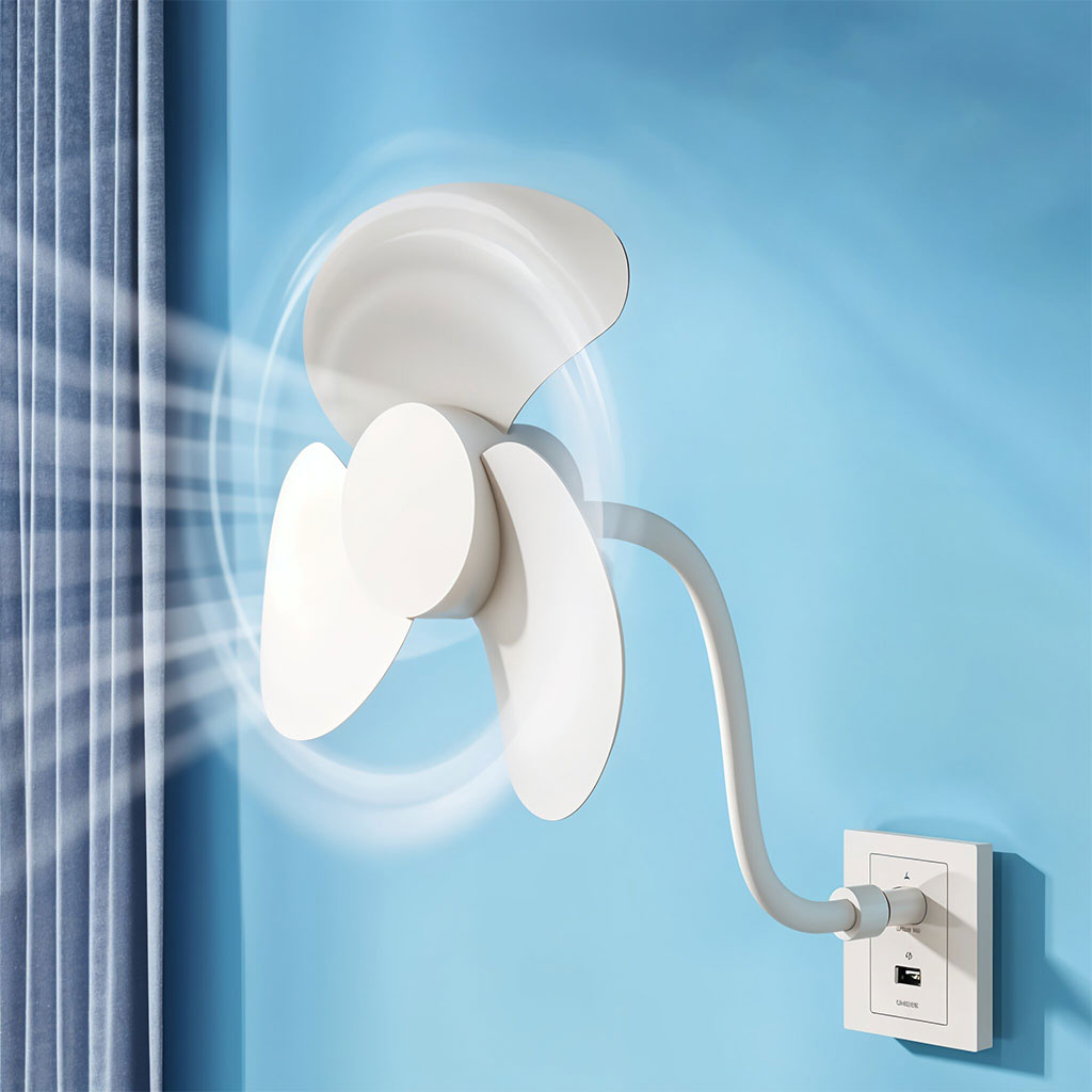Mini Ventilateur USB Pliable à 360° Ultra-Portable - مروحة صغيرة قابلة للطي بزاوية 360 درجة