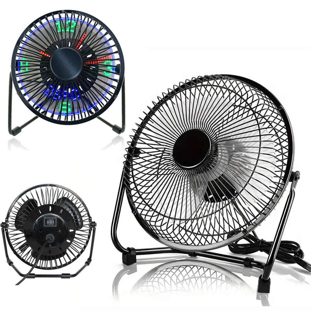 Ventilateur de Bureau LED avec Affichage de l'Heure et de la Température - مروحة المكتب الذكية بعرض الوقت ودرجة الحرارة
