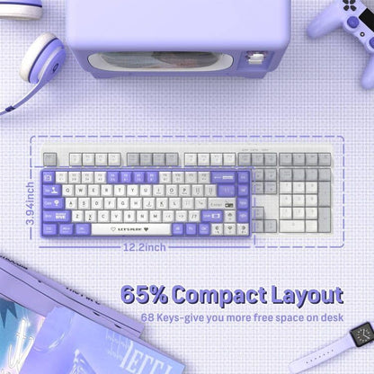 Clavier Mécanique Gaming 65% Compact Filaire avec Hotswap et Rétroéclairage Rainbow - لوحة مفاتيح ميكانيكية
