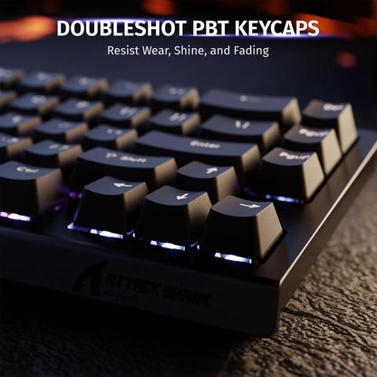 Clavier Gaming Magnétique ATTACK SHARK X68HE 60% avec Rapid Trigger et 8000Hz - لوحة مفاتيح المغناطيسية