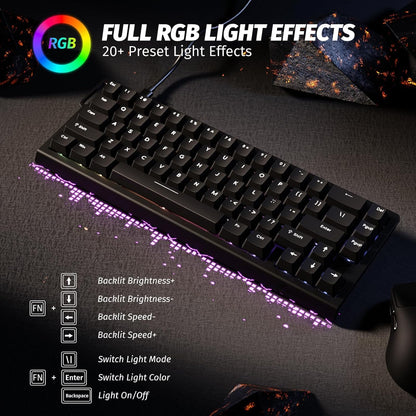 Clavier Gaming Magnétique ATTACK SHARK X68HE 60% avec Rapid Trigger et 8000Hz - لوحة مفاتيح المغناطيسية