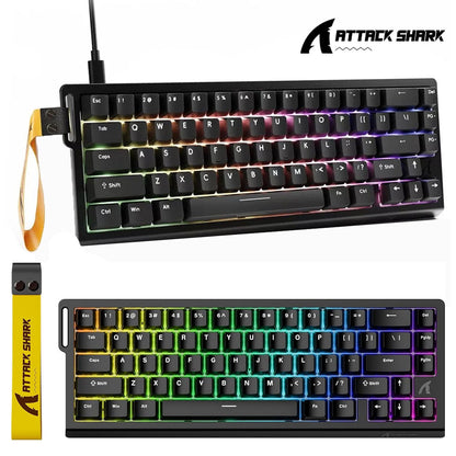 Clavier Gaming Magnétique ATTACK SHARK X68HE 60% avec Rapid Trigger et 8000Hz - لوحة مفاتيح المغناطيسية