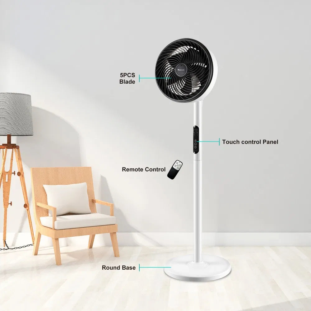 Ventilateur sur Pied Silencieux avec Télécommande et Hauteur Réglable - مروحة عمودية صامتة مع ريموت كنترول