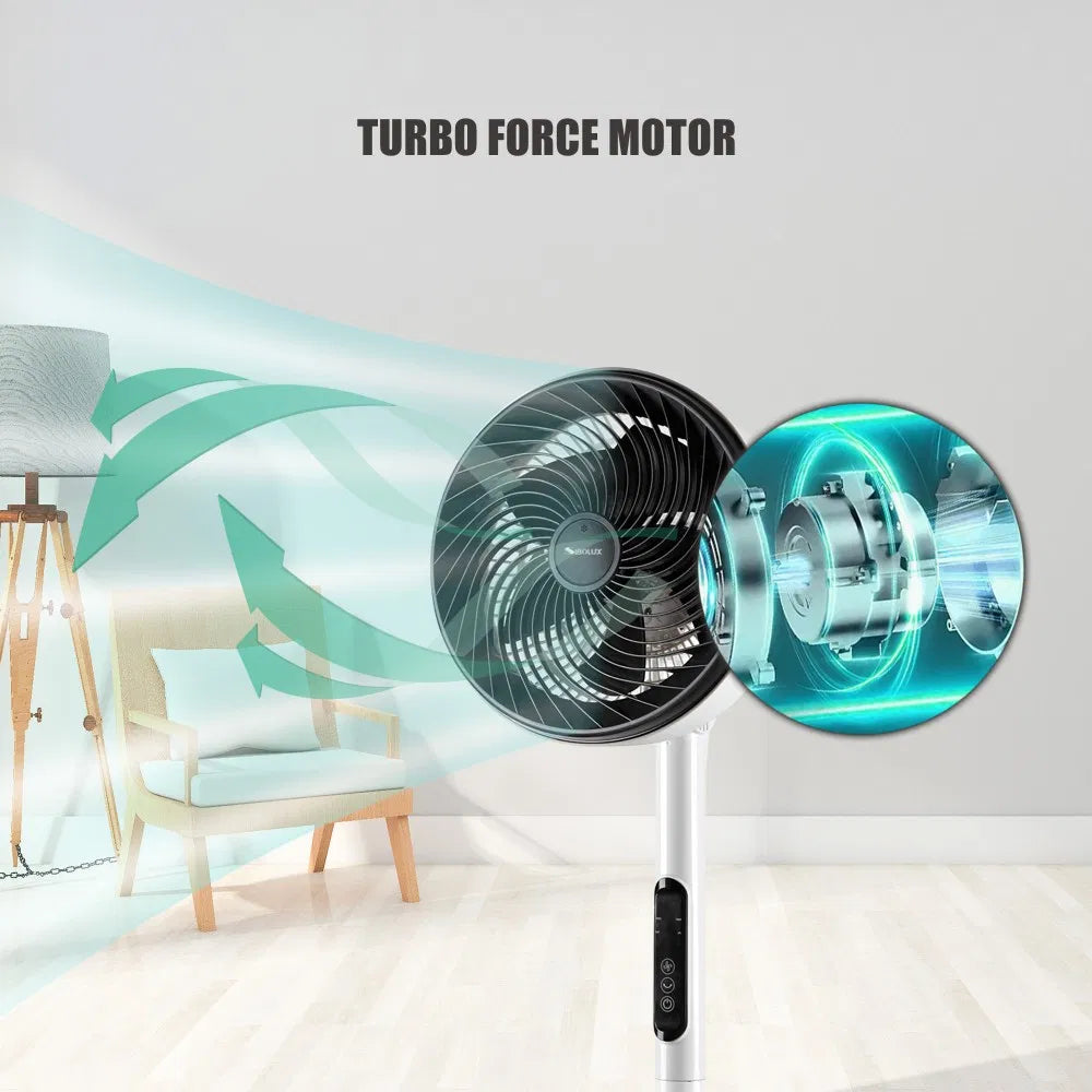 Ventilateur sur Pied Silencieux avec Télécommande et Hauteur Réglable - مروحة عمودية صامتة مع ريموت كنترول