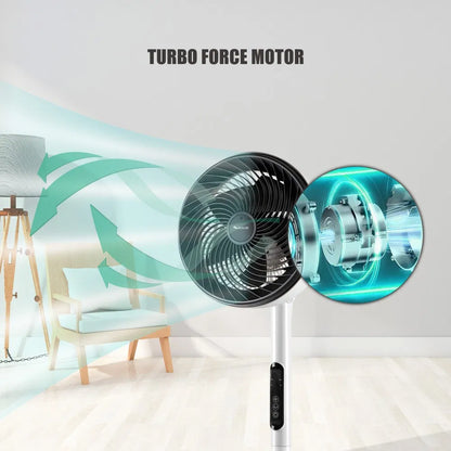 Ventilateur sur Pied Silencieux avec Télécommande et Hauteur Réglable - مروحة عمودية صامتة مع ريموت كنترول