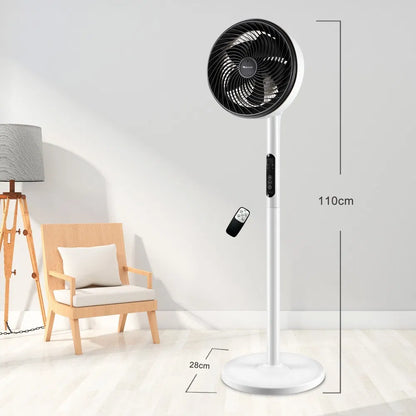Ventilateur sur Pied Silencieux avec Télécommande et Hauteur Réglable - مروحة عمودية صامتة مع ريموت كنترول