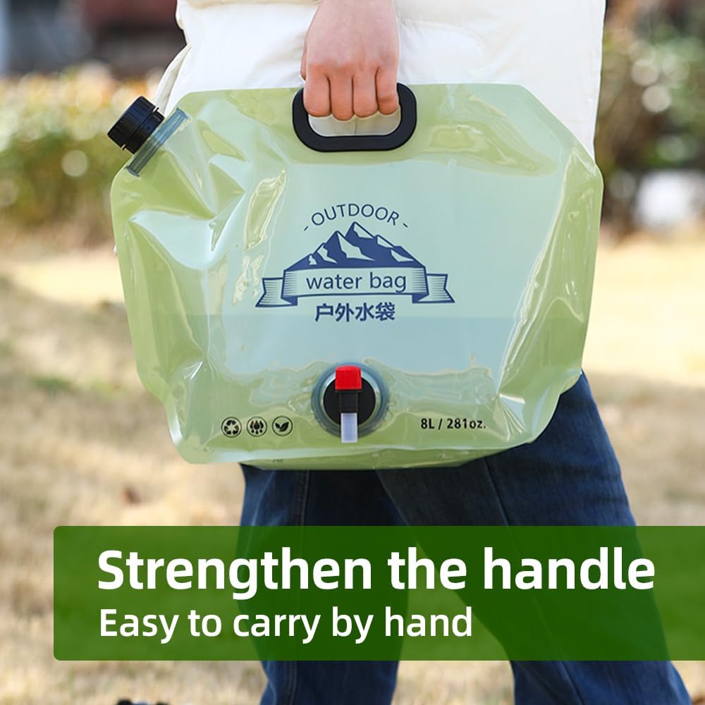 Réservoir d'Eau Pliable 8L Portable pour Camping et Randonnée - خزان مياه قابل للطي سعة 8 لتر للرحلات والخرجات