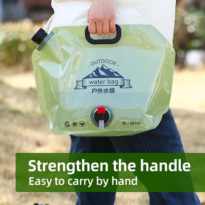 Réservoir d'Eau Pliable 8L Portable pour Camping et Randonnée - خزان مياه قابل للطي سعة 8 لتر للرحلات والخرجات