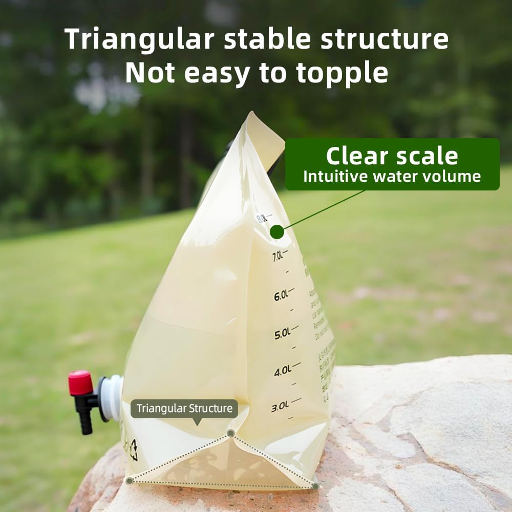 Réservoir d'Eau Pliable 8L Portable pour Camping et Randonnée - خزان مياه قابل للطي سعة 8 لتر للرحلات والخرجات