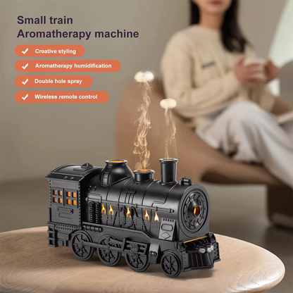 Diffuseur d'Huiles Essentielles en Forme de Train Humidificateur Ultrasonique - موزع روائح بتصميم القطار سعة 300 مل