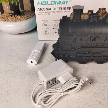 Diffuseur d'Huiles Essentielles en Forme de Train Humidificateur Ultrasonique - موزع روائح بتصميم القطار سعة 300 مل