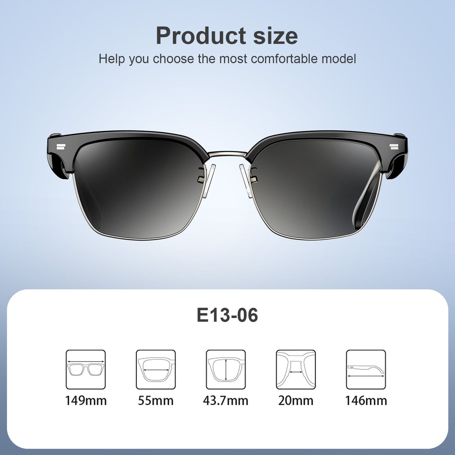 Lunettes Connectées F60 de Traduction IA et Audio Open-Ear Bluetooth 5.4 - نظارات المترجم الذكية بالذكاء الاصطناعي