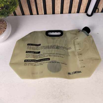 Réservoir d'Eau Pliable 8L Portable pour Camping et Randonnée - خزان مياه قابل للطي سعة 8 لتر للرحلات والخرجات