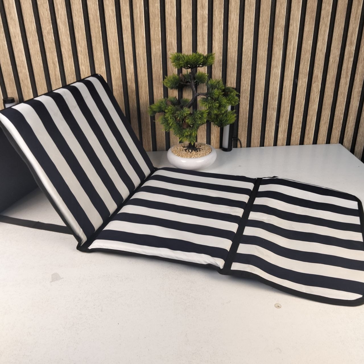 Tapis de Plage Pliable avec Dossier Réglable - حصيرة وكرسي الشاطئ القابل للطي مزود بمسند ظهر