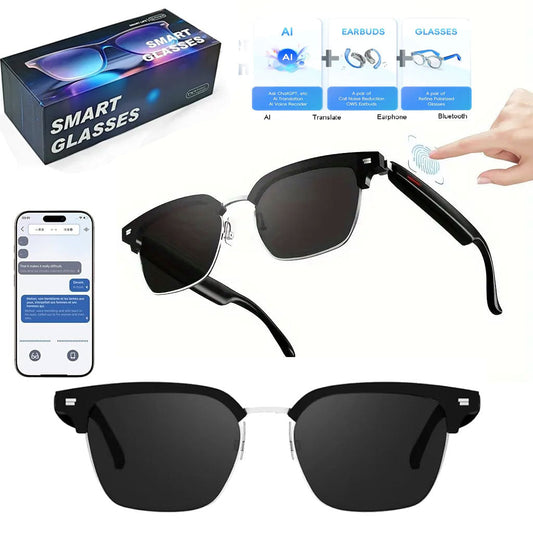 Lunettes Connectées F60 de Traduction IA et Audio Open-Ear Bluetooth 5.4 - نظارات المترجم الذكية بالذكاء الاصطناعي