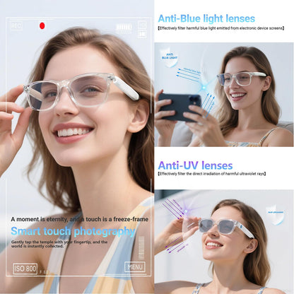 Lunettes Connectées F20 de Traduction IA et Audio Open-Ear Bluetooth 5.4 - نظارات المترجم الذكية بالذكاء الاصطناعي