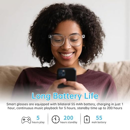 Lunettes Connectées F20 de Traduction IA et Audio Open-Ear Bluetooth 5.4 - نظارات المترجم الذكية بالذكاء الاصطناعي
