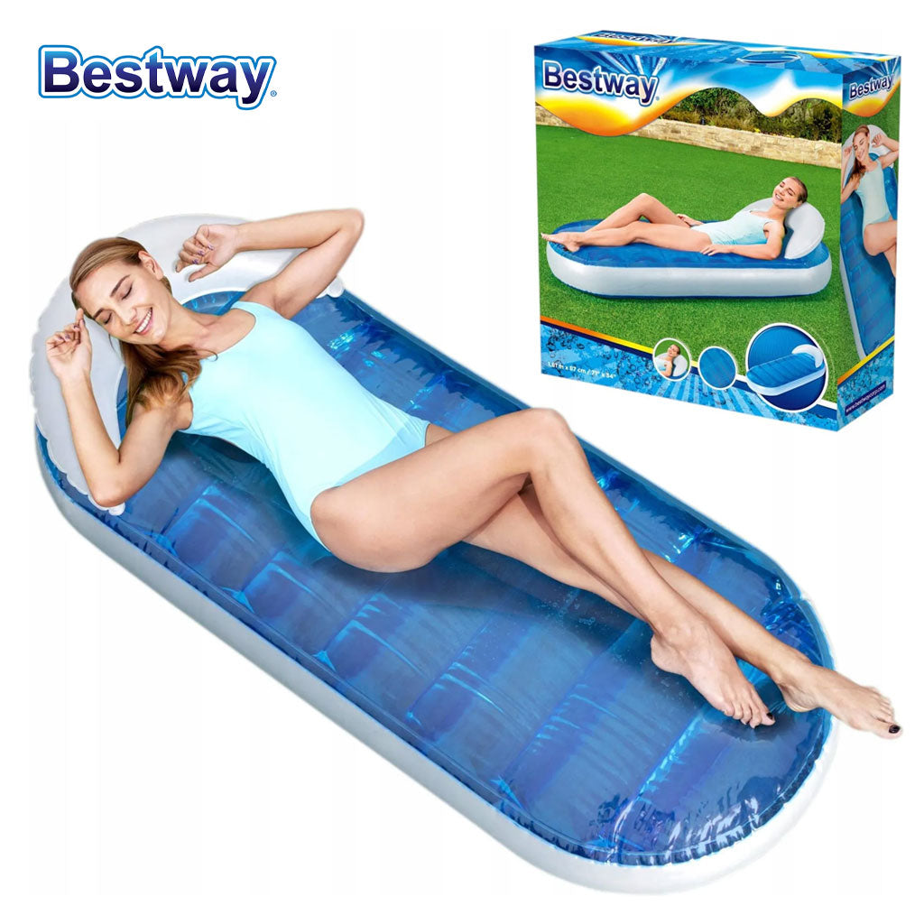 Matelas de Piscine Gonflable Bestway Transat avec Chambre à Eau Rafraîchissante - سرير المسبح والشاطئ الهوائي الفاخر مع حجرة تبريد مائية