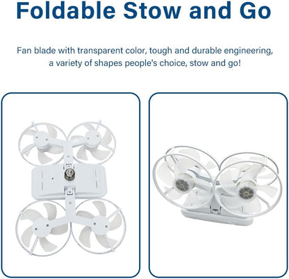 Ventilateur de Plafond Lumineux Design Drone E27 avec Télécommande - مروحة إضاءة ذكية بتصميم طائرة درون مع يد تحكم