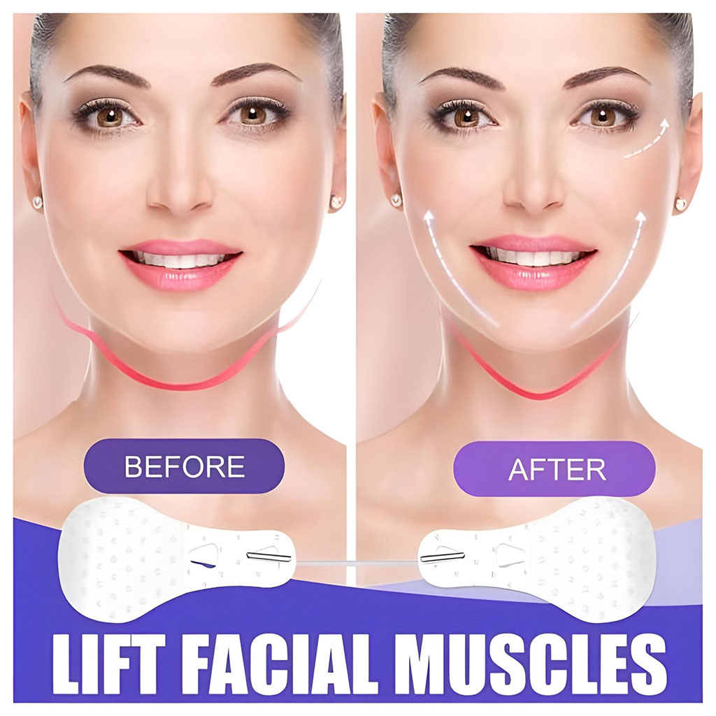 Bandes de Lifting Facial Invisibles pour un Visage en V Impéccable - أشرطة شد وإخفاء عيوب الوجه والرقبة الفورية