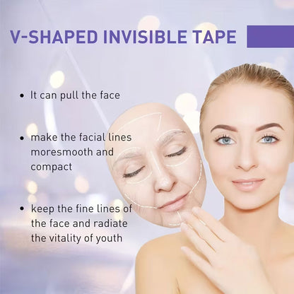 Bandes de Lifting Facial Invisibles pour un Visage en V Impéccable - أشرطة شد وإخفاء عيوب الوجه والرقبة الفورية