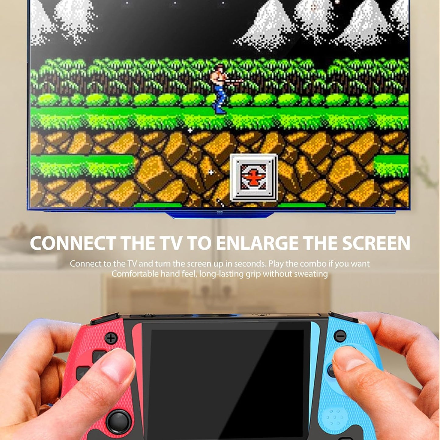 Console de Jeux Rétro Portable avec 500+ Jeux Classiques et Manette Supplémentaire - جهاز الألعاب المحمول ريترو بـ 500 لعبة كلاسيكية مع ذراع تحكم إضافي