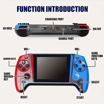 Console de Jeux Rétro Portable avec 500+ Jeux Classiques et Manette Supplémentaire - جهاز الألعاب المحمول ريترو بـ 500 لعبة كلاسيكية مع ذراع تحكم إضافي
