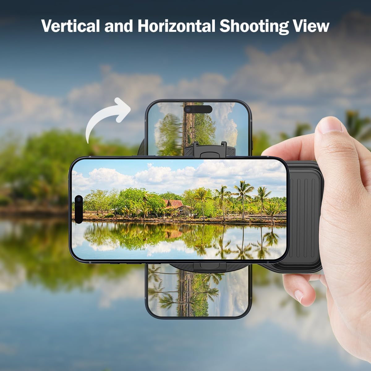 Poignée de Prise de Vue Photo/Vidéo pour Téléphone avec Télécommande et Lumière LED - قبضة التصوير الذكية للهواتف بمؤثرات إضاءة وريموت بلوتوث