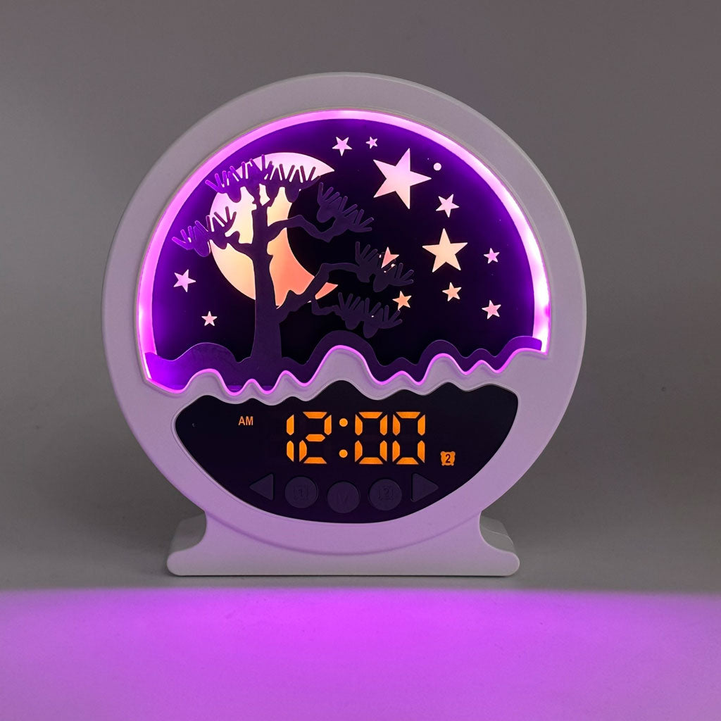 Réveil Lumineux Rainbow avec Haut-Parleur Bluetooth et Veilleuse RGB - ساعة المنبه الذكية مضيئة ومزودة بمكبر صوت بلوتوث